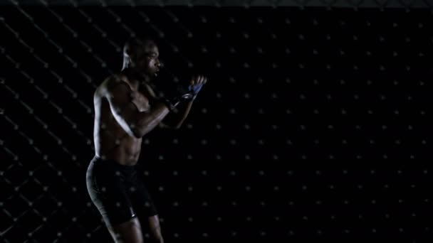 Chasseur MMA lancer des coups de pied — Video