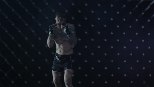 Fighter MMA rzucanie rzuty — Wideo stockowe