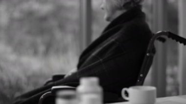 Cam kenarında oturan kadın kıdemli