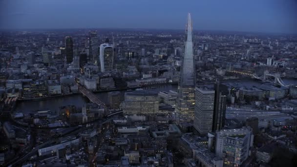 Fevereiro Londres 2017 Vista Aérea Panorâmica Paisagem Urbana Londres Nas — Vídeo de Stock