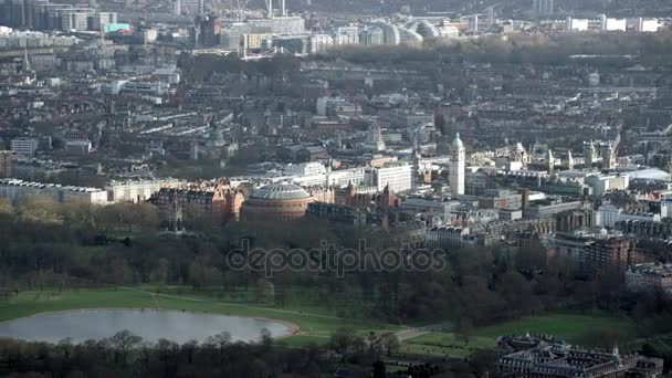 Veduta Aerea Londra Sede Del Concerto Royal Albert Hall Zona — Video Stock