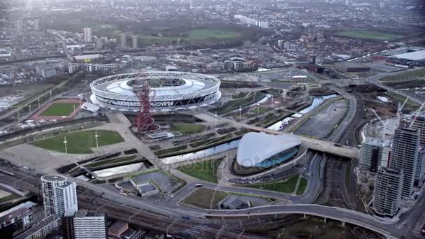 Fevereiro Londres 2017 Vista Aérea Estádio Londres Anteriormente Local Olímpico — Vídeo de Stock