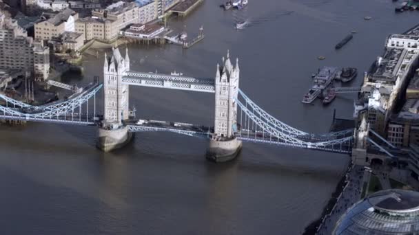 Londres Febrero 2017 Vista Aérea Panorámica Paisaje Urbano Londres Con — Vídeos de Stock