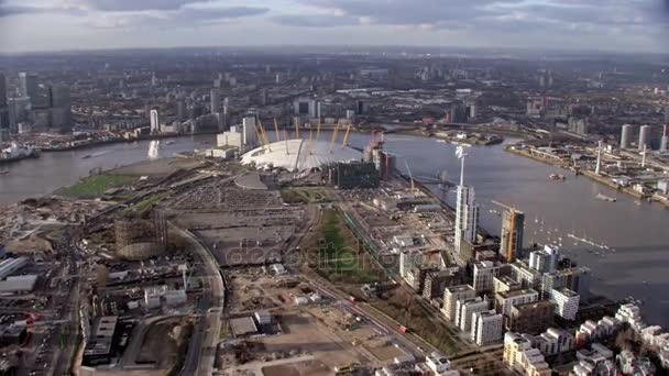 Λονδίνο Φεβρουαρίου 2017 Εναέρια Άποψη Του Λονδίνου Χώρο Ψυχαγωγίας Arena — Αρχείο Βίντεο