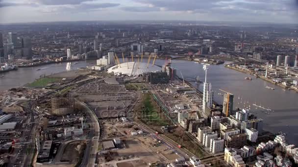 Londen Februari 2017 Luchtfoto Van Londen Entertainment Venue Arena Het — Stockvideo