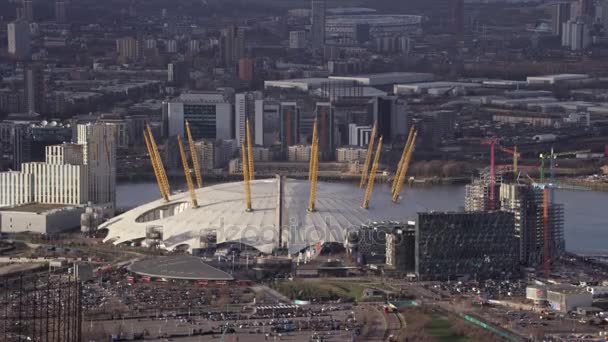 London Február 2017 Légi Felvétel Londoni Szórakozás Helyszíne Aréna Greenwich — Stock videók