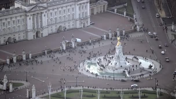 Londen Februari 2017 Luchtfoto Van Koninklijke Residentie Buckingham Palace Londen — Stockvideo