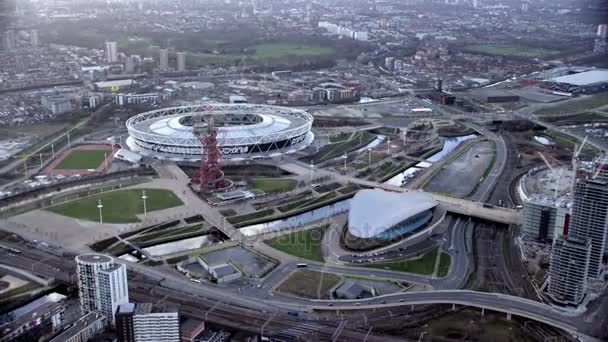 London February 2017 Aerial View London Stadium Previously Olympic Venue — Stock Video