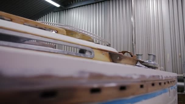 Atya Fiú Boatyard Építése Felújítása Vitorlás Családi Vállalkozás — Stock videók