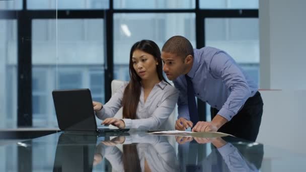 Business Man Woman Meeting Looking Company Figures Video By C Hotelfoxtrot Stock Footage 178821360
