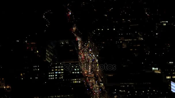 Londen Februari 2017 Luchtfoto Van Verkeer Voetgangers Een Drukke Omgeving — Stockvideo