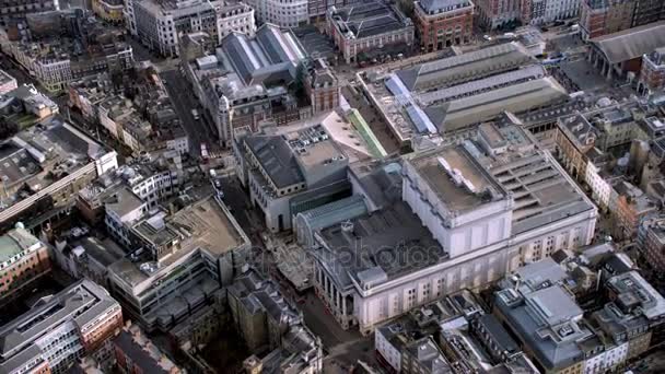 Vista Aérea Acima Royal Opera House Londres Área Circundante — Vídeo de Stock