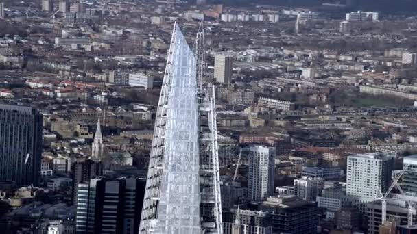 Fevereiro Londres 2017 Vista Aérea Paisagem Urbana Londres Com Alguns — Vídeo de Stock