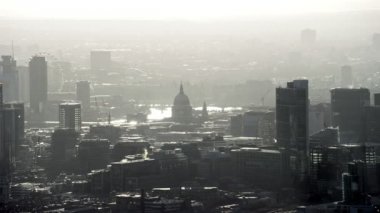 4 k hava manzara Thames Nehri ve Londra bazı kentin en ünlü simge ile