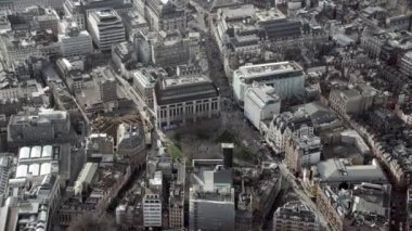 4 k hava uçuş yukarıda Leicester Meydanı ve çevresi merkezi Londra, İngiltere