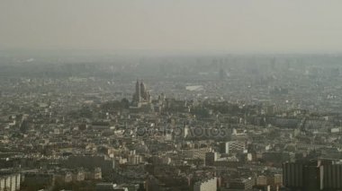 4 k hava panoramik merkezi Paris, Sacre Couer Basilica odaklı
