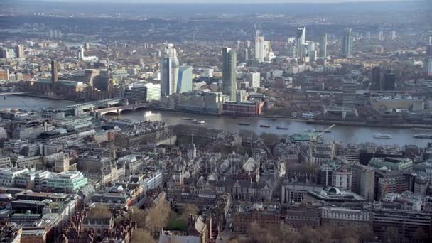 Flygfoto Över Londons Royal Courts Justice Och Omgivningarna — Stockvideo