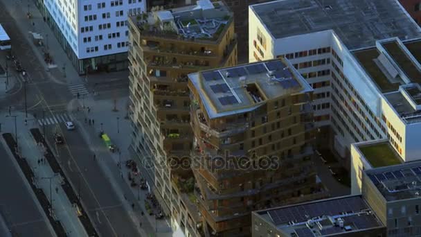 Luftflug Über Gebäuden Straßen Zentrum Londons England — Stockvideo