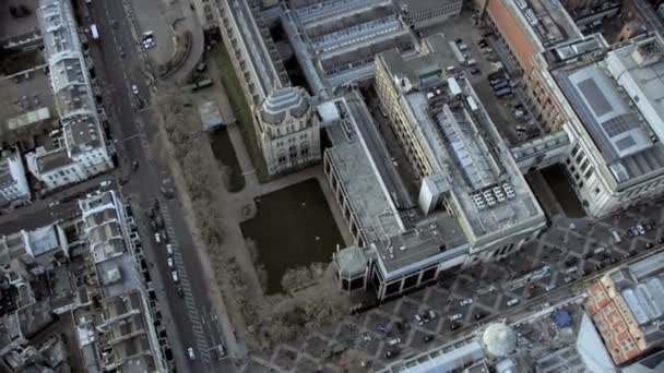 Εναέρια Θέα Πάνω Από Μουσείο Φυσικής Ιστορίας Του Λονδίνου Και — Αρχείο Βίντεο
