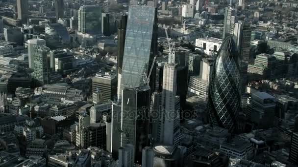 Londres Febrero 2017 Vista Aérea Paisaje Urbano Londres Con Algunos — Vídeos de Stock