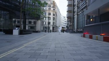 4k astronot Dünya'ya ıssız şehir iş bölgesi ile yürüyüş döndü.