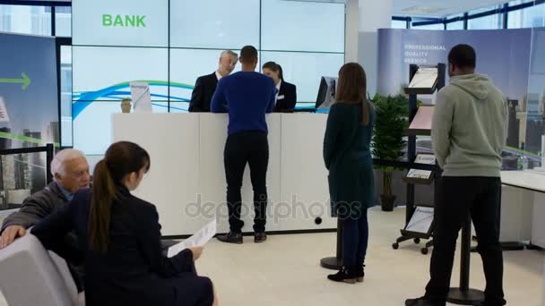 Bank Customer Having Come Lot Money Does Celebratory Dance — Stock Video