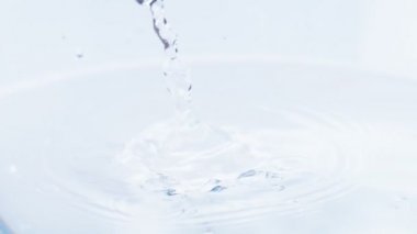 4 k taze yaban mersini temiz saf su atılan ağır çekimde kapat