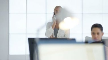 telefonda pazarlık 4 k neşeli iş Yöneticisi