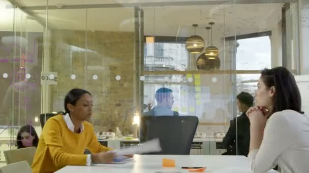 Time Lapse Casual Business Team Working Brainstorming Creative Office — Stock Video