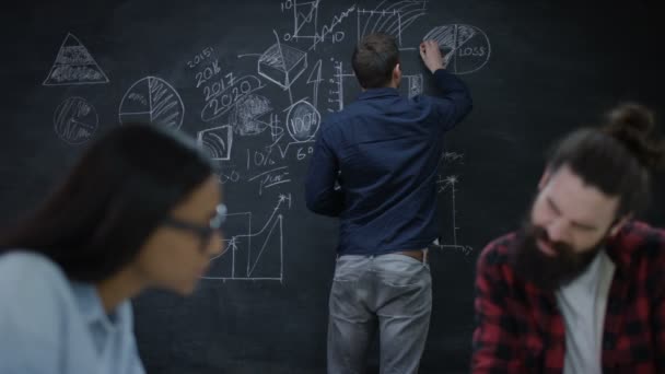 Grupo Profesional Joven Trabajando Juntos Haciendo Una Lluvia Ideas — Vídeos de Stock