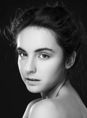 Studio genç güzel kadın Güzellik Portresi