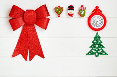 Noel kavram üzerinde beyaz arka plan resmi. Yeni yıl arifesi