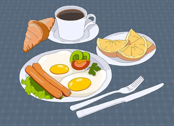 illüstrasyon Kahvaltı