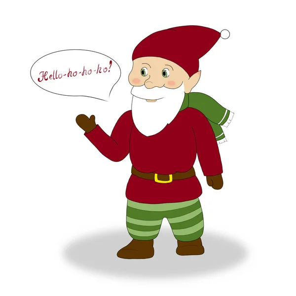 mutlu yeni yıl Noel elf Merhaba ho ho ho çizimi!