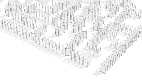 domino parçaların illüstrasyon labirent