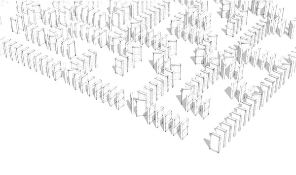 domino parçaların illüstrasyon labirent