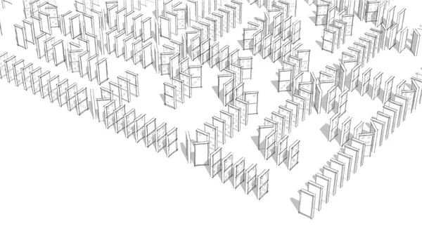 domino parçaların illüstrasyon labirent