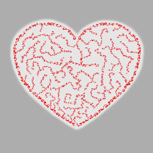 Ajur labirent kalp resmi Sevgililer günü tatil