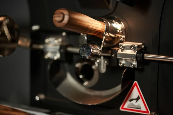 Various Parts Coffee Roasting Machine Close — 스톡 사진