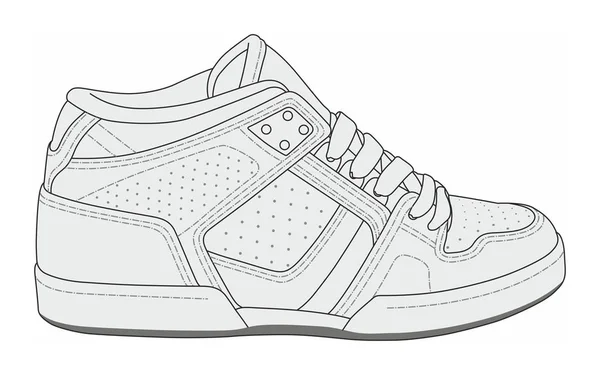 Zapatillas de deporte con estilo moderno — Vector de stock