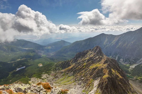 View on high Tatra Mountains from Jahnaci stit peak, Slovakia, Europe — Stock Photo, Image