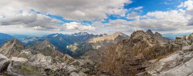 Panoramik yüksek Tatra Dağları, Slovakya, Avrupa