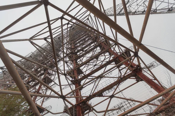 Sistema de radar soviético Duga cerca de la central nuclear de Chernobyl —  Fotos de Stock