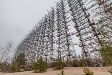 Soviet Radar System Duga near Chernobyl Nuclear Power Plant clipart