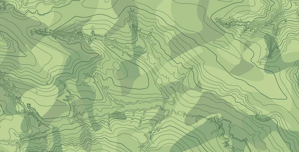 Mapa topográfico vetorial abstrato em cores verdes — Vetor de Stock