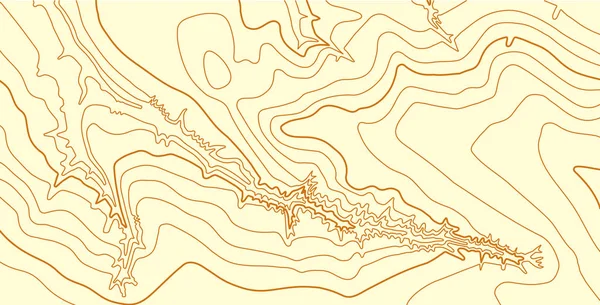 Abstract vector topographic map in brown colors — Stock Vector