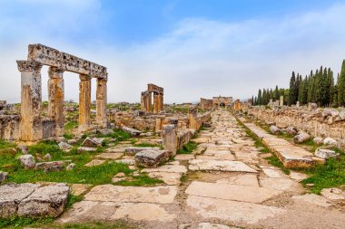 Antik kent, Hierapolis Pamukkale, Türkiye yakın kalıntıları