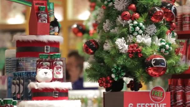 Winkelen op Kerstmis — Stockvideo