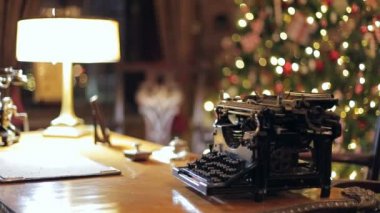 Retro Noel iç eski daktilo ile