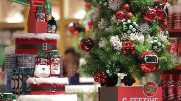 Shopping på jul — Stockvideo